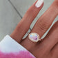 14kt gold and diamond single band moonstone ring - Luna Skye