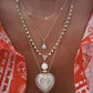 14kt gold and diamond heart rose quartz perfume bottle necklace