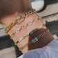 14kt gold and diamond link bracelet