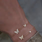 14kt gold mini butterfly diamond bezel bracelet