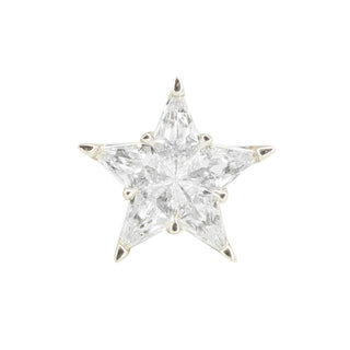 14kt gold full diamond star stud - Luna Skye