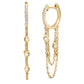 14kt gold and diamond bezel drip hoop earrings - Luna Skye
