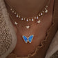 14kt gold and diamond moonstone teardrop drip necklace - Luna Skye
