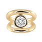 14kt gold organic diamond bezel orbit ring