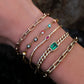 14k gold diamond bezel baguette bracelets