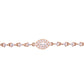 14kt gold and diamond marquise eye bracelet