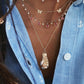14kt and diamond butterfly row necklace - Luna Skye