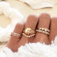 14kt gold and diamond vintage Starburst signet ring - Luna Skye