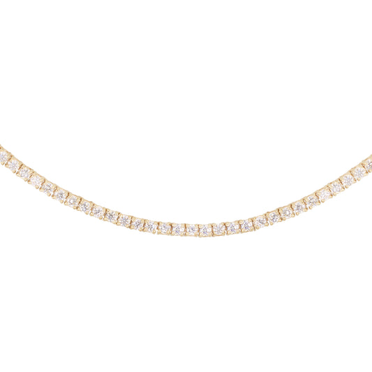 14kt gold and diamond tennis necklace
