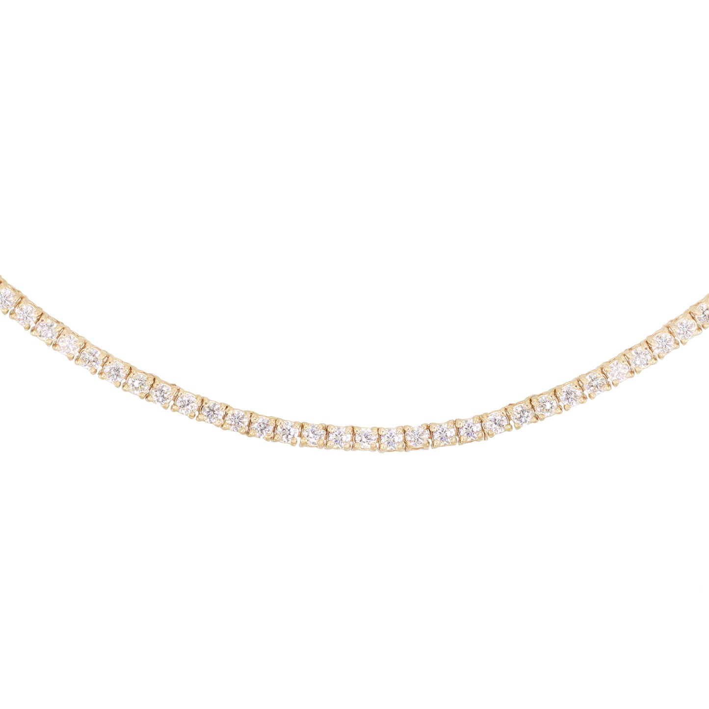 14kt gold and diamond classic tennis necklace