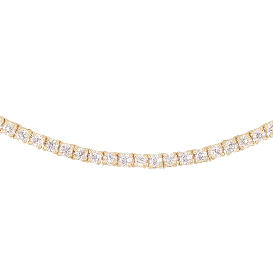 14kt gold and diamond classic tennis necklace