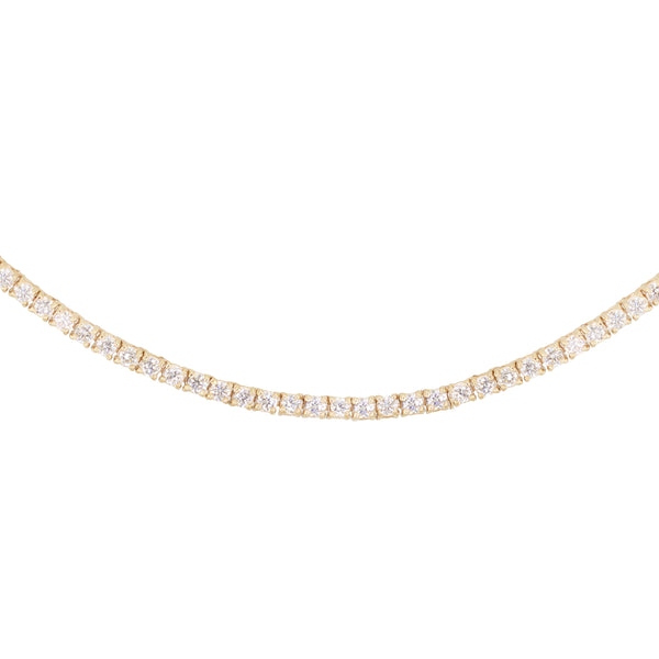 Yellow gold finish created diamond Tennis necklace and bracelet 3mm -  Jewellery Online Store