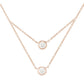 14kt gold double solitaire diamond necklace - Luna Skye