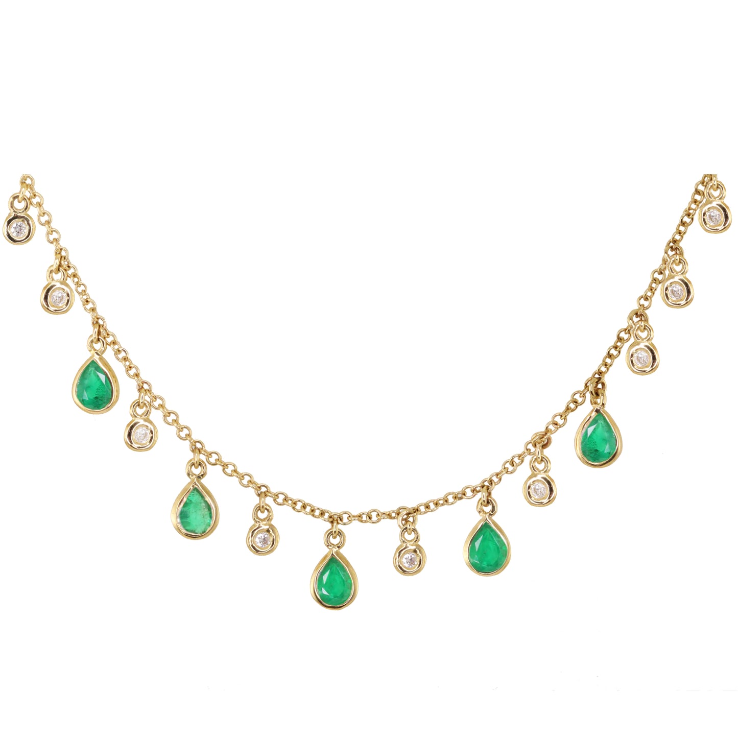 gold emerald diamond necklaces