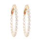 14kt gold floating diamond hoop earrings - Luna Skye