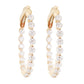 14kt gold floating diamond hoop earrings - Luna Skye