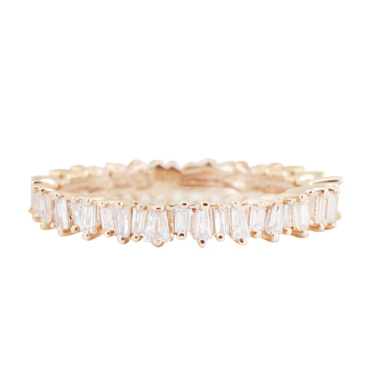 14kt gold jagged baguette diamond ring - Luna Skye