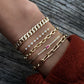 14kt gold lightweight cuban link chain bracelet - Luna Skye