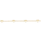 14kt gold row of hearts bracelet - Luna Skye