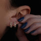 14kt gold and diamond mini chain hoop earrings - Luna Skye