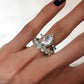 14kt gold and diamond large single band teardrop moonstone ring - Luna Skye