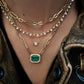 14kt gold solitaire diamond bezel necklace