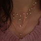 14kt gold double solitaire diamond necklace - Luna Skye