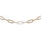 14kt gold grande diamond link paperclip bracelet
