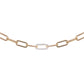 14kt gold grande diamond link paperclip bracelet
