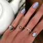 14kt gold and diamond moonstone claw ring - Luna Skye