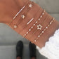 14kt gold and diamond star bracelet - Luna Skye