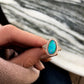 14kt rose gold and diamond opal bezel ring - Luna Skye