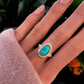 14kt rose gold and diamond opal bezel ring - Luna Skye