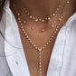 14kt gold diamond bezel choker necklace - Luna Skye