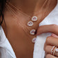 14kt gold and diamond free form moonstone necklace - Luna Skye