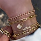 handmade solid gold link bracelet
