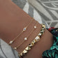14kt gold and diamond pyramid bracelet - Luna Skye