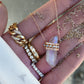 14kt gold large cuban diamond link ring