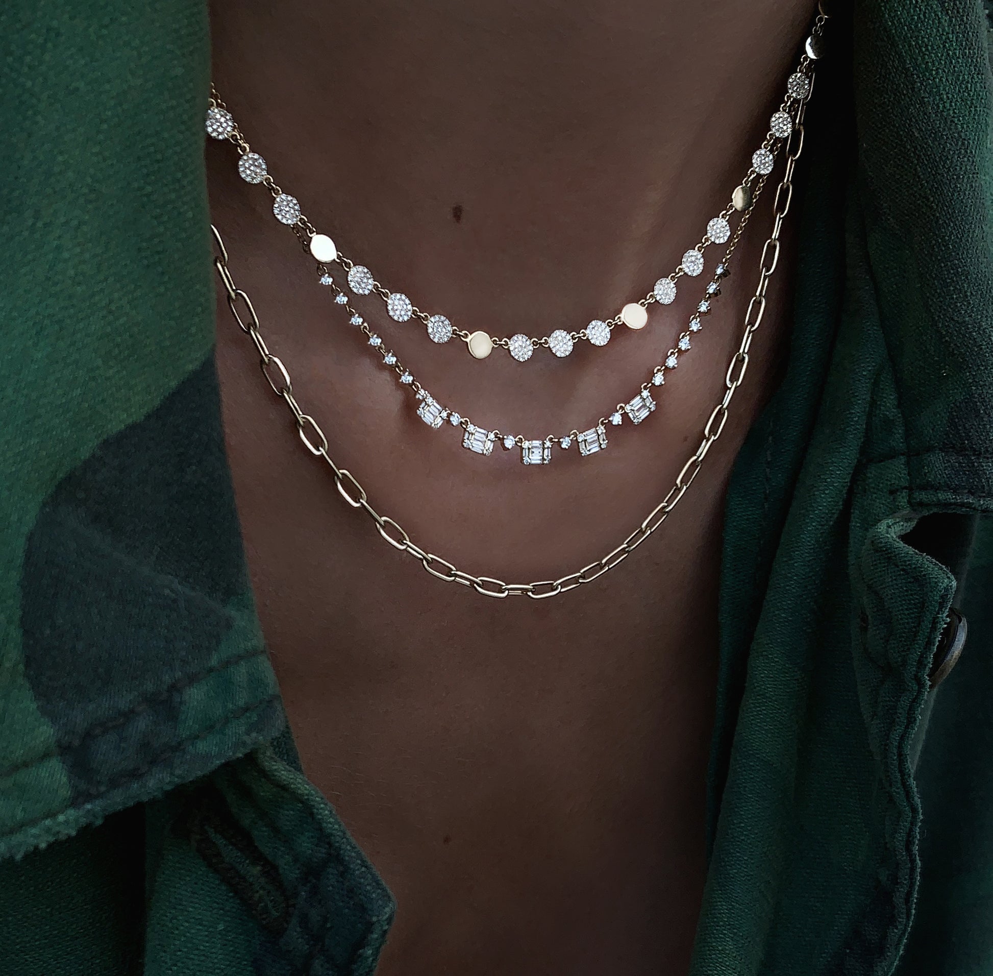 14kt gold thin paperclip chain necklace - Luna Skye