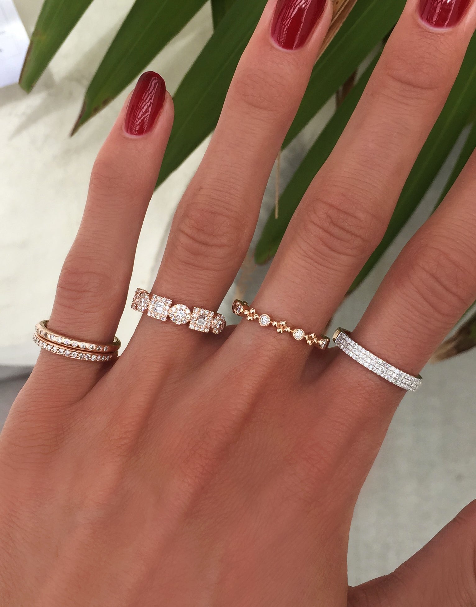 14kt yellow gold and diamond geometric ring - Luna Skye