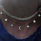 14kt gold and diamond It's Written In The Stars charm necklace - Luna Skye