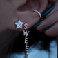 14kt gold full diamond star stud - Luna Skye