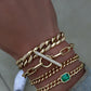 14kt gold diamond toggle thick paperclip bracelet