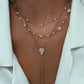 14k gold diamond bezel necklaces