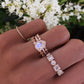 14kt gold and diamond single band teardrop moonstone ring - Luna Skye