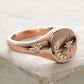 14kt gold and diamond star and moon signet ring - Luna Skye