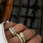14kt gold and diamond head snake ring