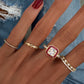 14kt gold and diamond ruby vintage deco ring - Luna Skye
