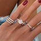 14kt gold and diamond single band teardrop moonstone ring - Luna Skye