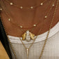 14kt gold and diamond two toned vintage honey bee necklace